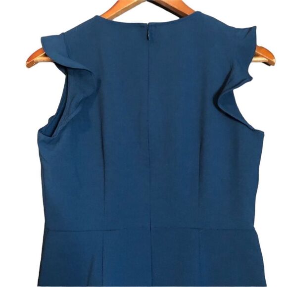 NWT! Loft blue ruffle sleeve dress. size 2 petite - Picture 9 of 10
